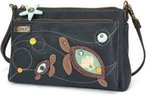 CHALA RFID Protected Vegan Leather Deluxe Crossbody Bag with Adjustable Straps