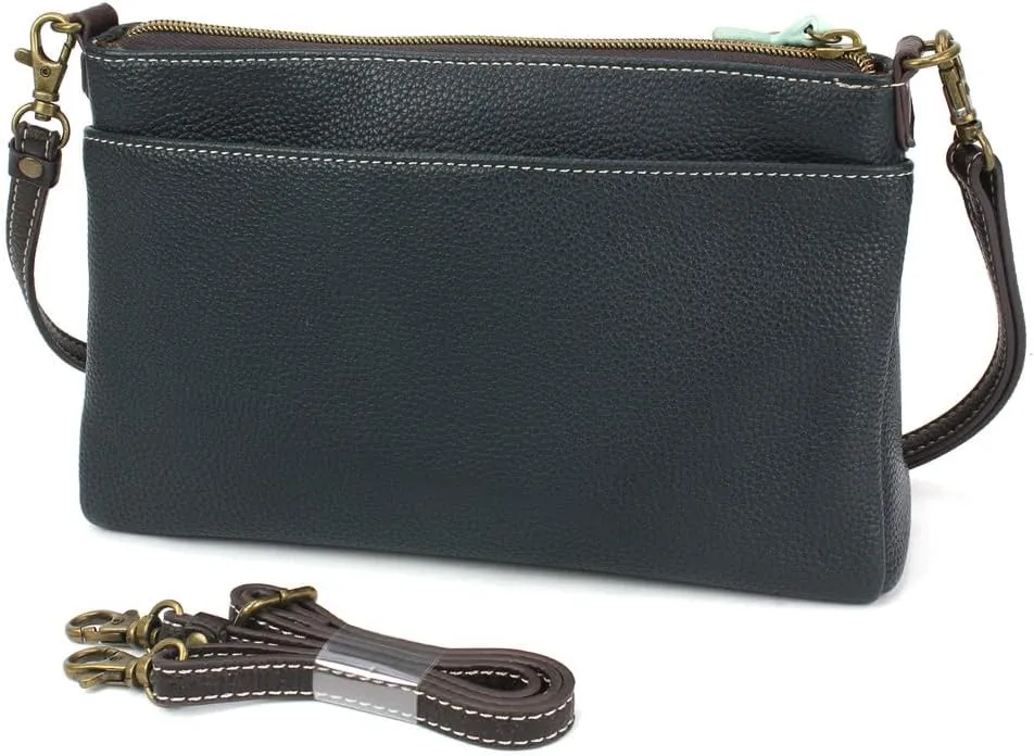 CHALA RFID Protected Vegan Leather Deluxe Crossbody Bag with Adjustable Straps