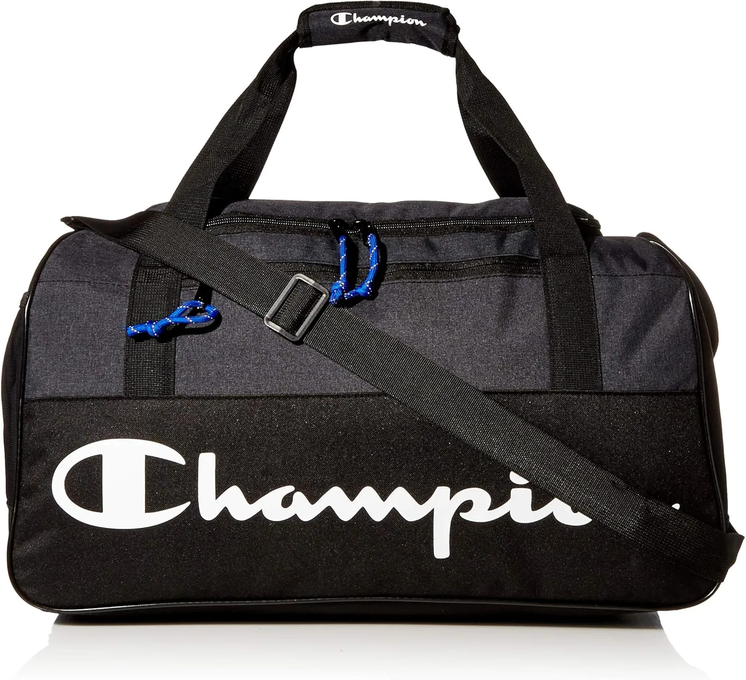 Champion Unisex Adult Velocity Duffel Bag, Grey/Black, One Size US