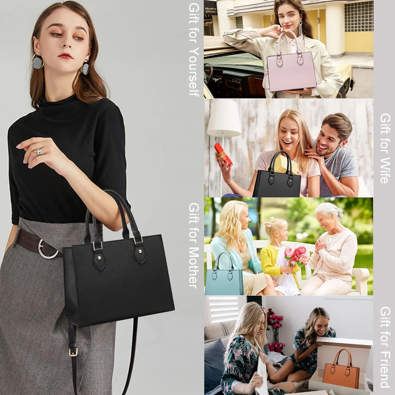 CHICAROUSAL Crossbody Purses and Handbags for Women PU Leather Tote Top Handle Satchel Shoulder Bags