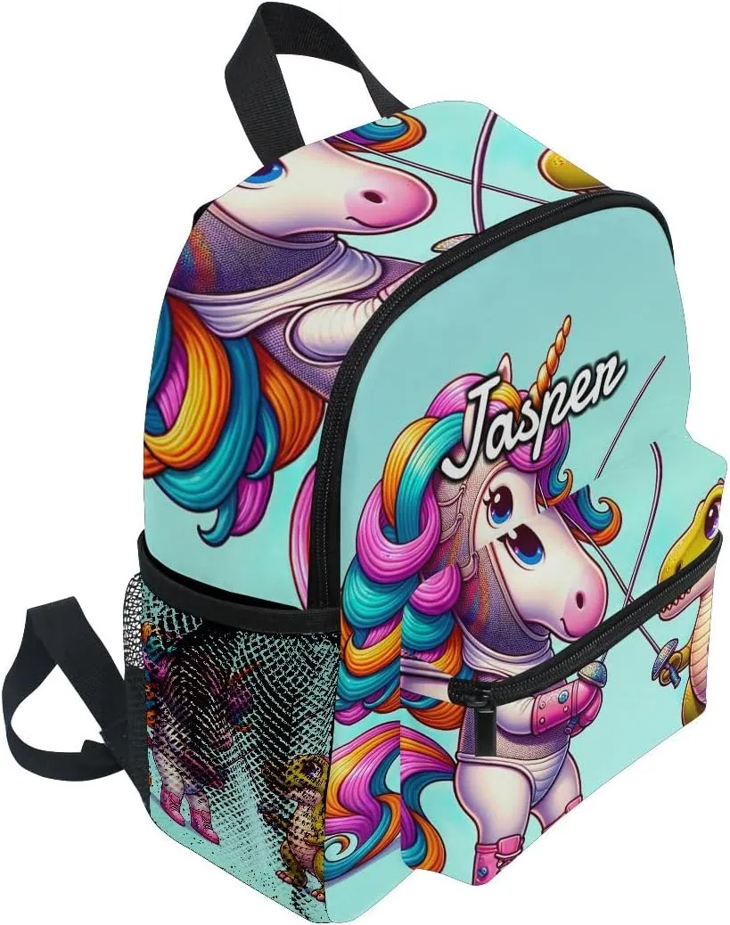 CHIFIGNO Custom Kids Backpacks Personalized Small Backpack Elementary Kindergarten Bag for Boys Girls, Customize Name