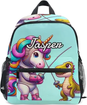 CHIFIGNO Custom Kids Backpacks Personalized Small Backpack Elementary Kindergarten Bag for Boys Girls, Customize Name