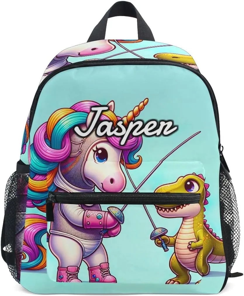 CHIFIGNO Custom Kids Backpacks Personalized Small Backpack Elementary Kindergarten Bag for Boys Girls, Customize Name