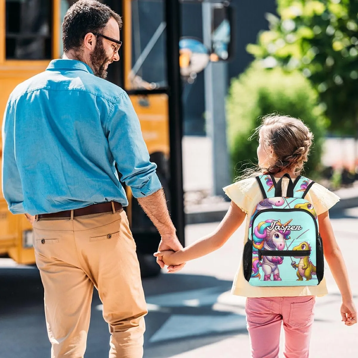 CHIFIGNO Custom Kids Backpacks Personalized Small Backpack Elementary Kindergarten Bag for Boys Girls, Customize Name
