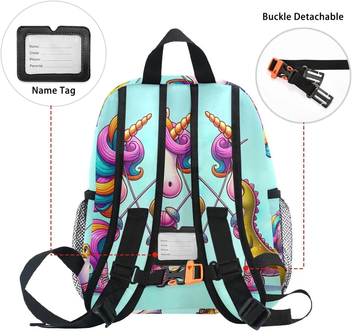 CHIFIGNO Custom Kids Backpacks Personalized Small Backpack Elementary Kindergarten Bag for Boys Girls, Customize Name