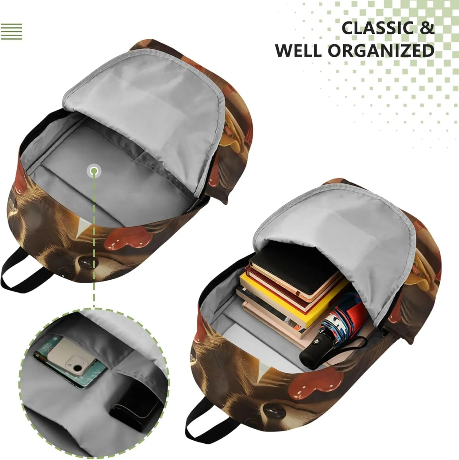 CHIFIGNO Funny Raccoons Candlelight Dinner Womens Casual Backpack Daypack Everyday Gifts for College Students