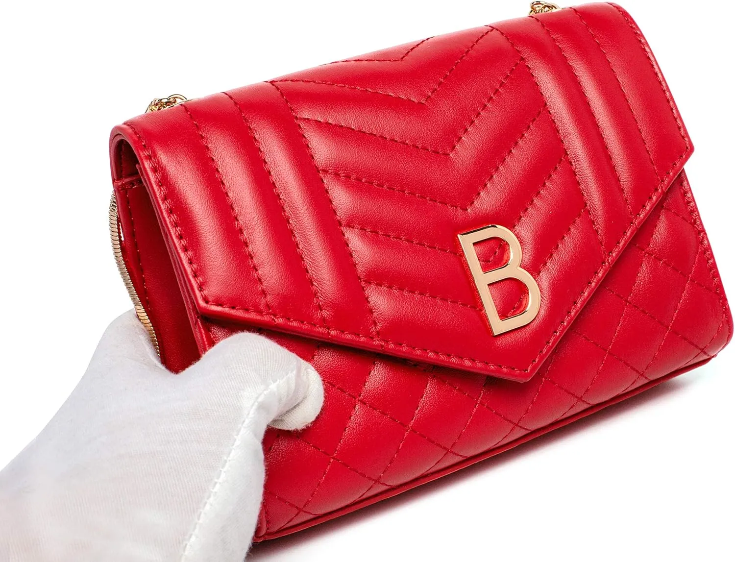 Chrysansmile Clutch Purses for Women Wedding Formal Genuine Leather Crossbody Bags for Women Quilted Women's Evening Handbags