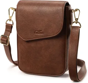 Claasico Crossbody Bag for Women, RFID Phone Purse, Card Slots Coin Pocket w/strap, Phone Holder PU Leather Crossbody Purse