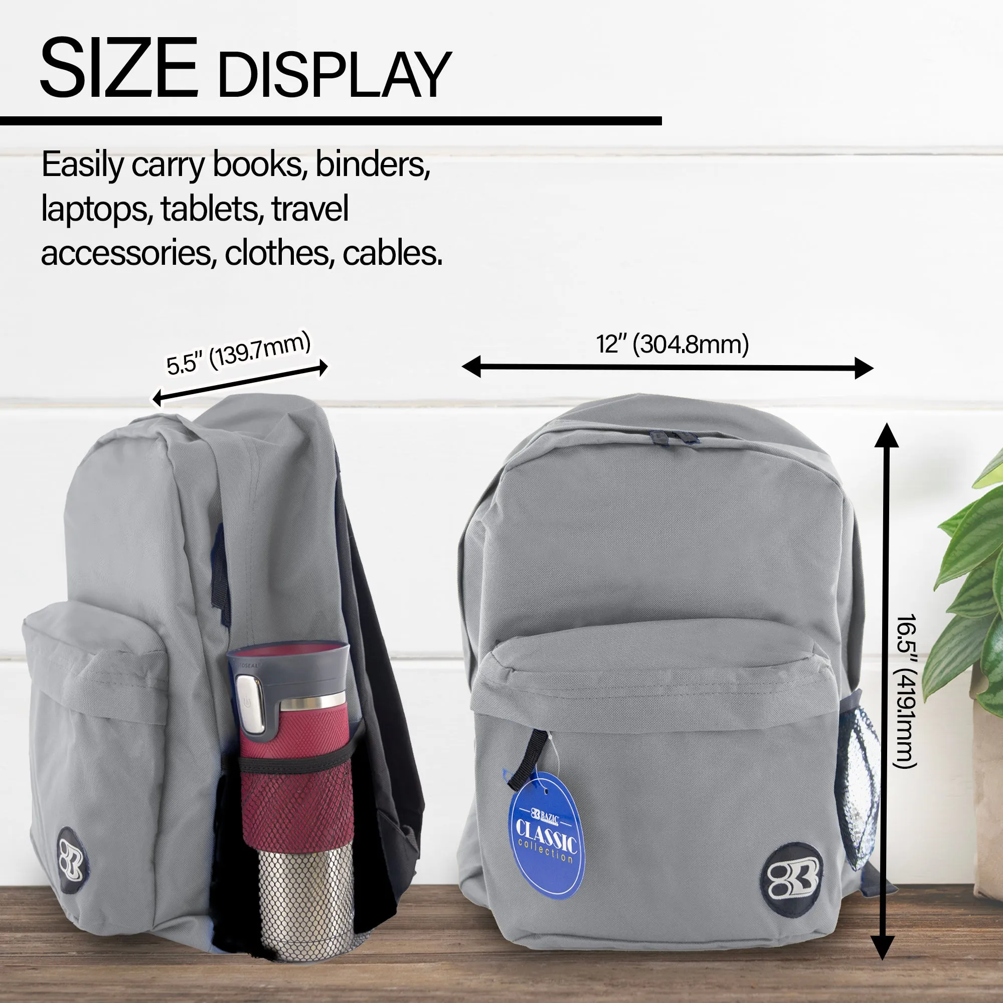 Classic 17" Backpack Gray