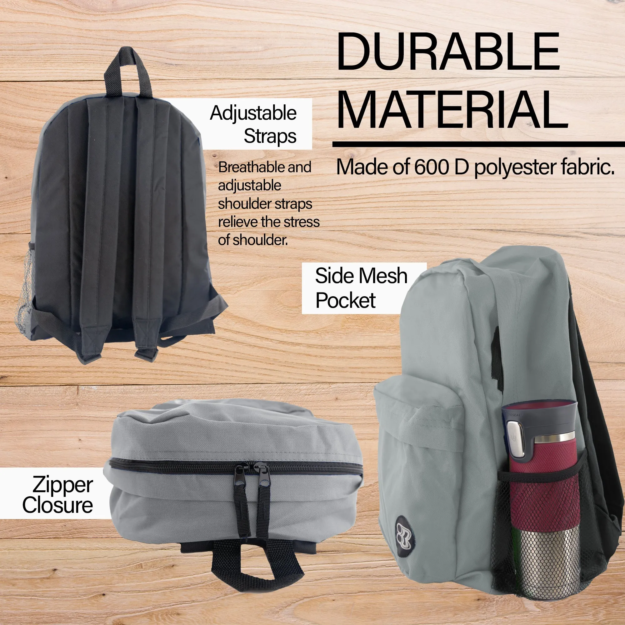 Classic 17" Backpack Gray