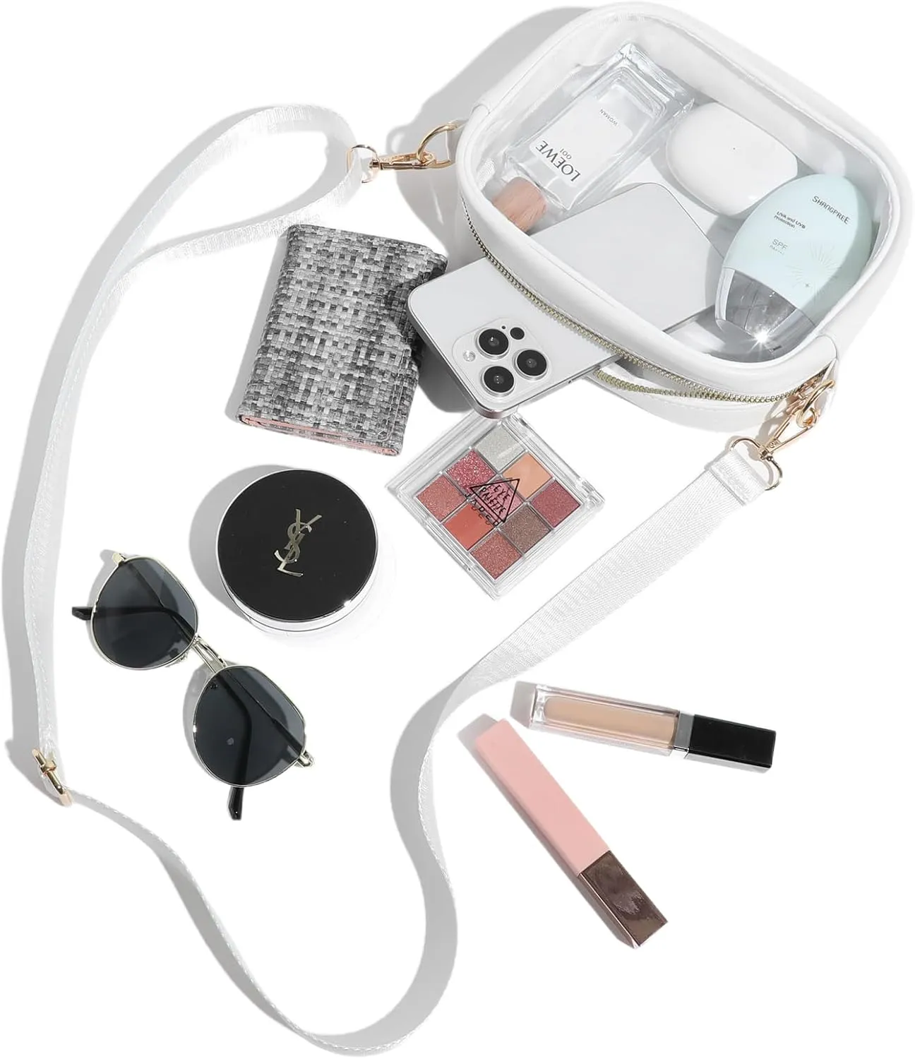 Clear Bag for Stadium Events, Clear Purse for Women Stadium Approved Crossbody, Concert Bag with Adjustable Strap