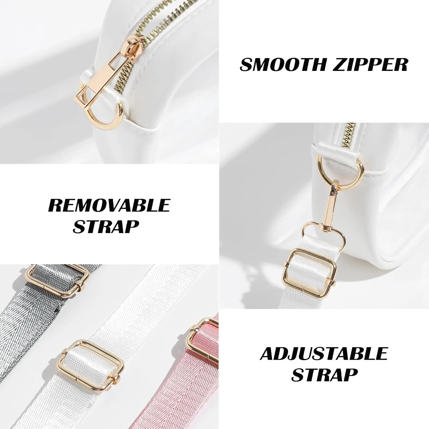 Clear Bag for Stadium Events, Clear Purse for Women Stadium Approved Crossbody, Concert Bag with Adjustable Strap