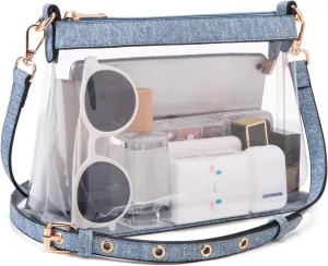 Clear Bag for Stadium Events, Clear Purses for Women, Stadium Approved Clear Crossbody Bag