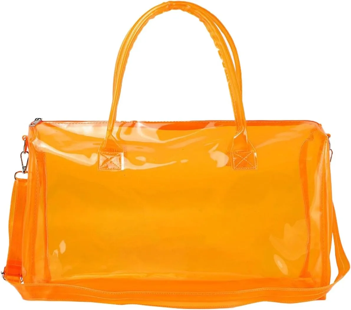 Clear Gym Bag for Women Clear Sports Duffel Bag Jelly Tote Bag Workout Bag Carry-All Shoulder Candy Colors Waterproof Travel Swim