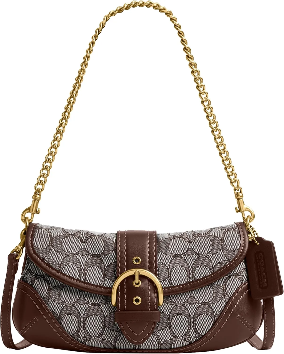 Coach Soho Shoulder Bag 25 in Signature Jacquard, B4/Oak Maple