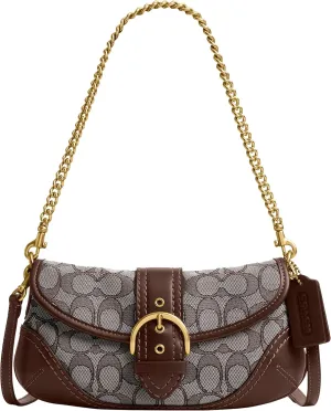 Coach Soho Shoulder Bag 25 in Signature Jacquard, B4/Oak Maple