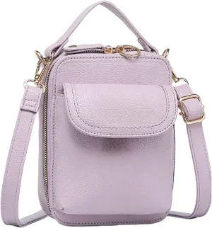 Collaboraten1 Crossbody Leather Bag, Anti-Theft Cell Phone Purse Crossbody for Women Secure Zipper & Magnetic Snap Closure