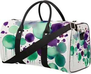 Colorful Dots Spots Travel Duffel Bag for Women Men Waterproof Foldable Overnight Weekender Bag Large Capacity Sports Gym Bag
