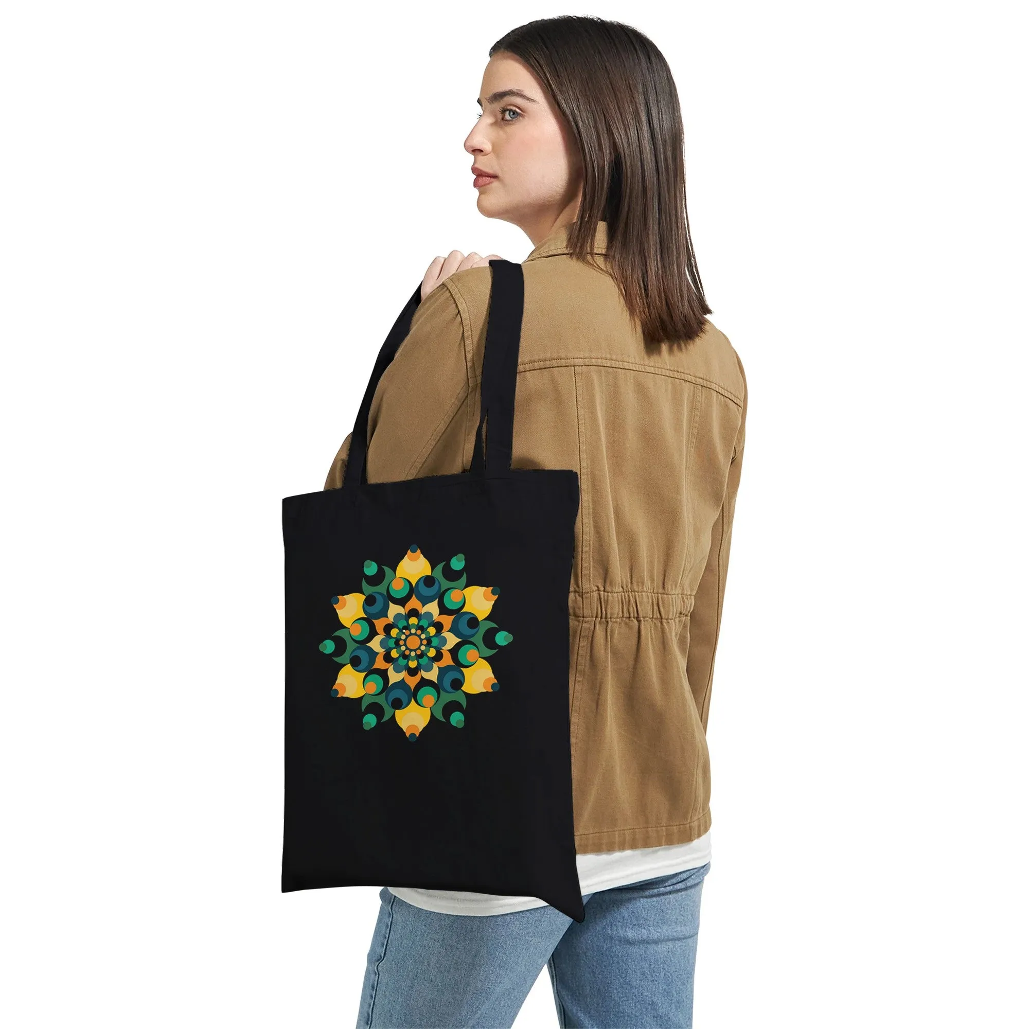 Colour Burst Mandala Tote Bag