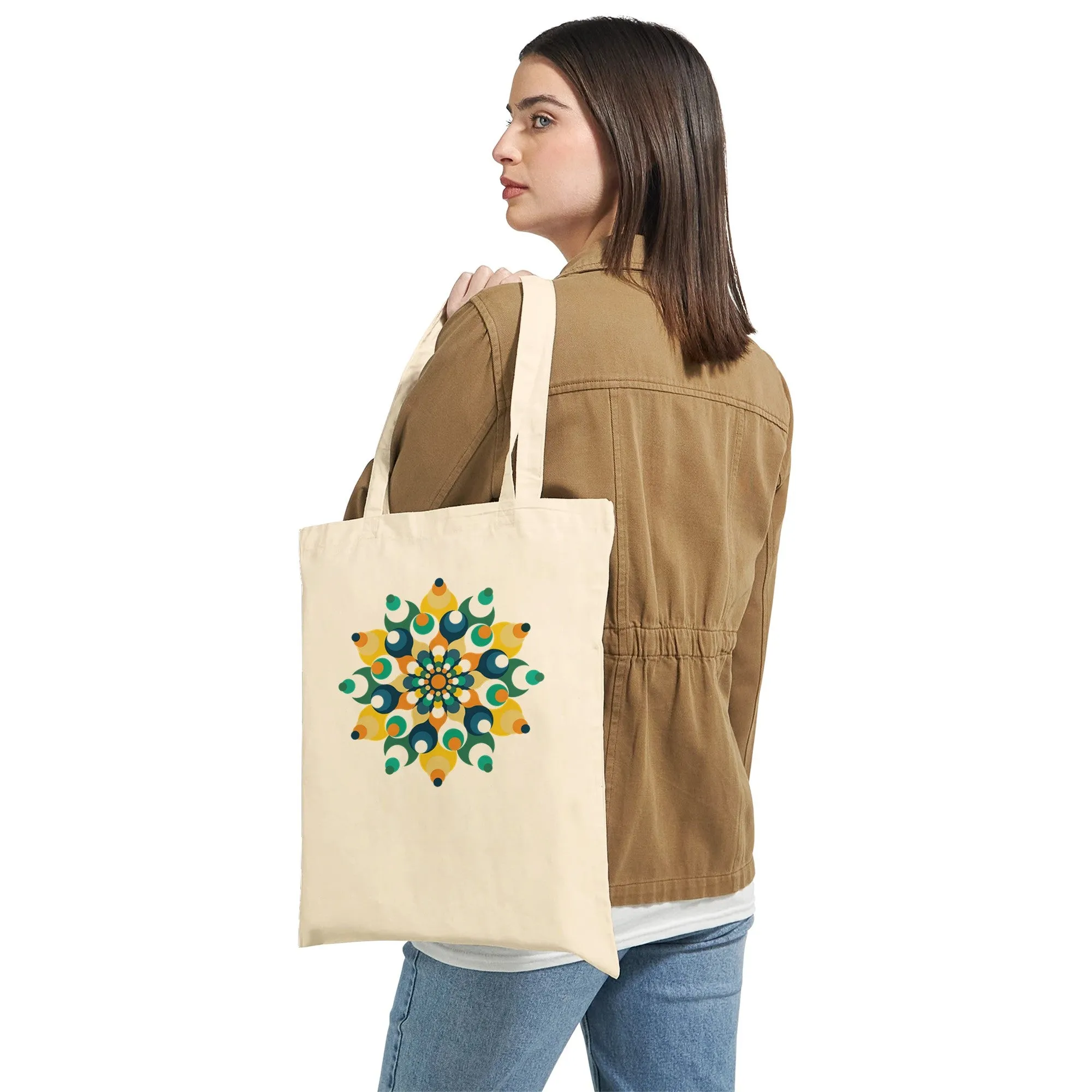 Colour Burst Mandala Tote Bag