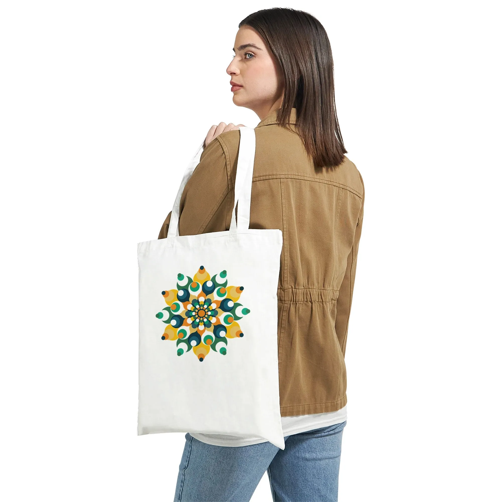 Colour Burst Mandala Tote Bag