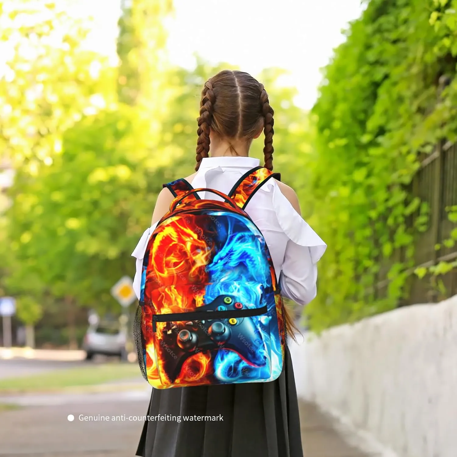 Cool Dragon Video Game Backpack For Boys Game Boys Backpack For Kids Elementary Middle School Gaming Bookbag For Age 6-18 Travel Back Pack