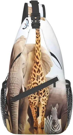 Cross chest bag diagonally Animal Safari Prints Suitable For Men And Women outdoor hiking Daily travel Long and short trips