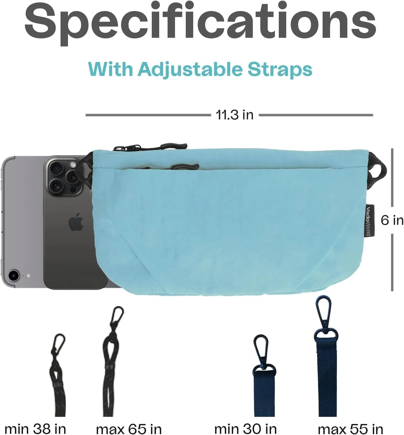 Crossbody Bag, Lightweight Sacoche Phone Bag, Portable Sling Bag with Adjustable Strap and Multi-Pockets for Travel