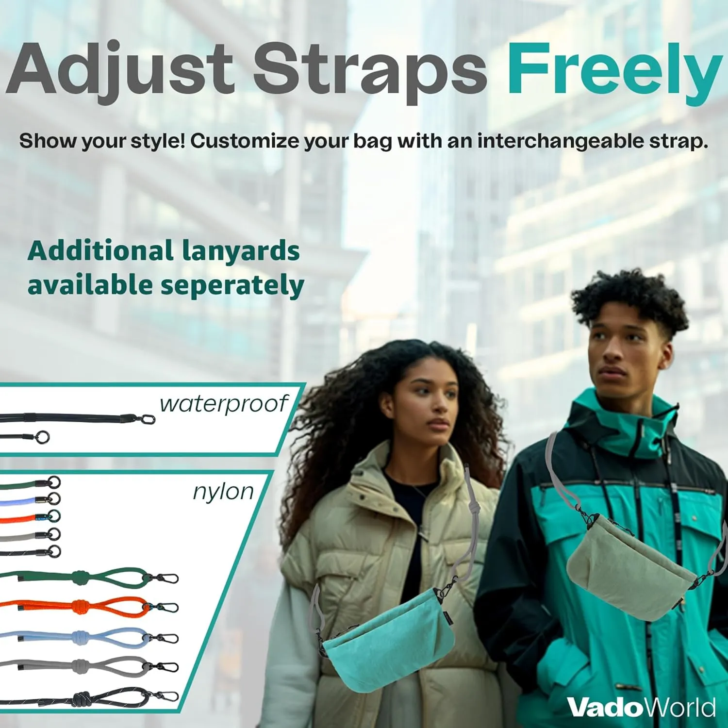 Crossbody Bag, Lightweight Sacoche Phone Bag, Portable Sling Bag with Adjustable Strap and Multi-Pockets for Travel