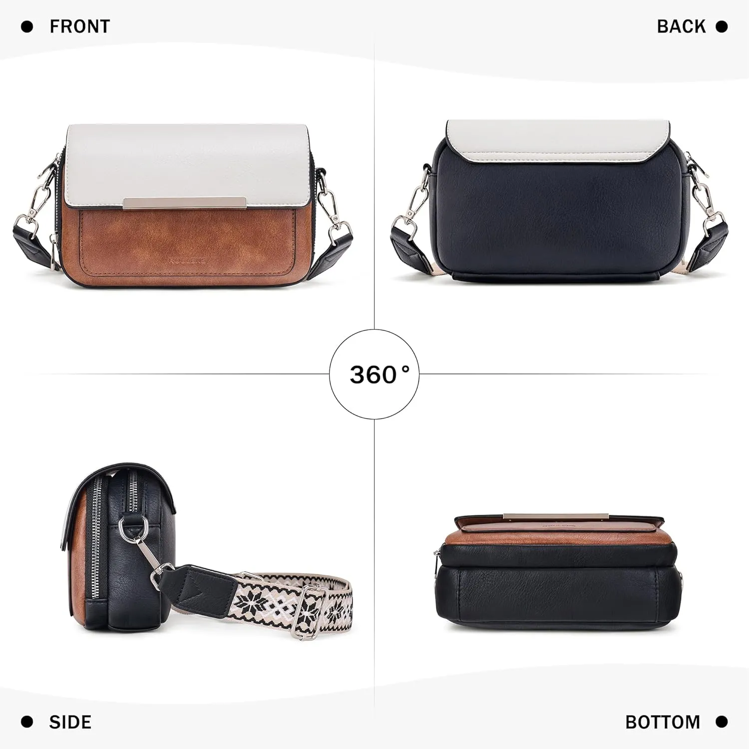 Crossbody Bags for Women Small Crossbody Wallet Purses with Card Slots Leather Shoulder Handbags Travel/Daily Use
