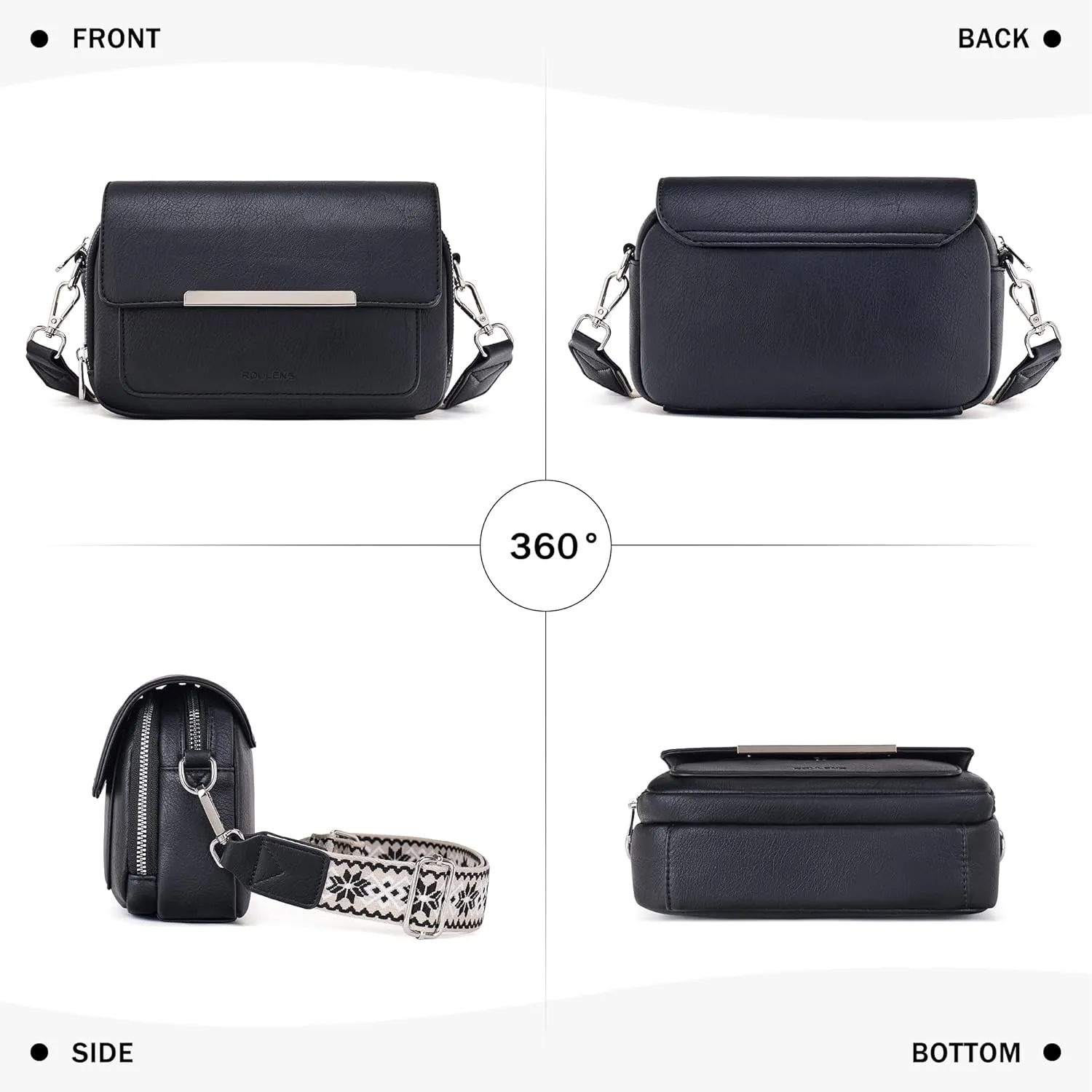 Crossbody Bags for Women Small Crossbody Wallet Purses with Card Slots Leather Shoulder Handbags Travel/Daily Use