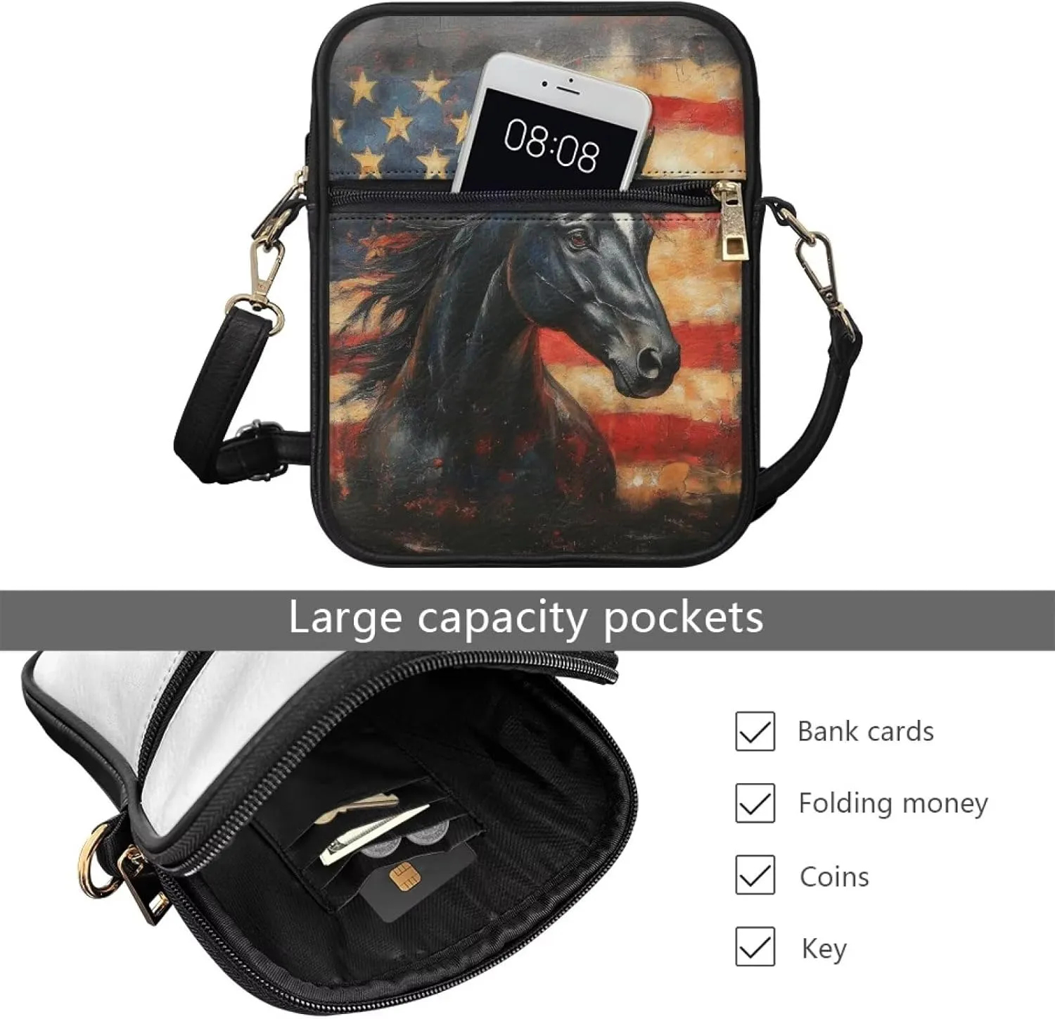Crossbody Pouch for Women Small Leather Shoulder Purse Slim Messenger Bags