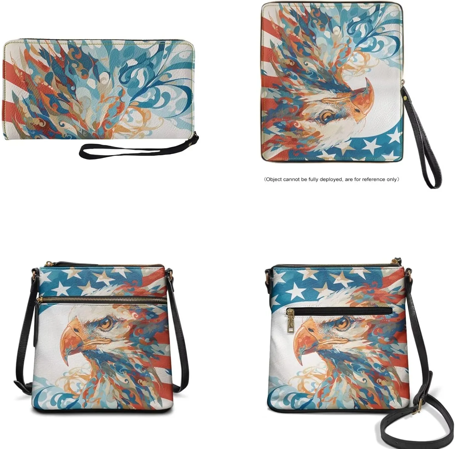 Crossbody Purses 2Pcs, Fashion Crossbody Messenger Bags with a Small Wallet Portable Easy to Carry for Work Travel