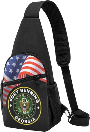 Crossbody Shoulder Chest Bag Army Fort Benning Army Base Georgia Fashion One-Shoulder