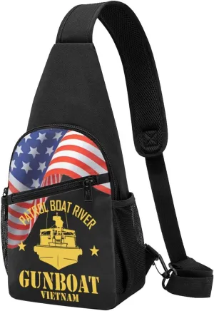 Crossbody Shoulder Chest Bag Patrol Boat River PBR - Gunboat Vietnam Fashion One-Shoulder