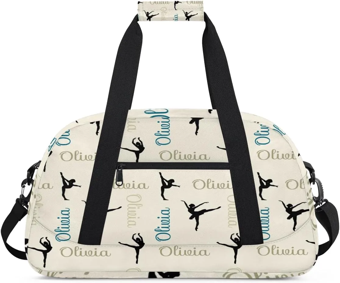 Custom Dance Bag for Girls, Overnight Duffel Bags Cheerleader for Kids Personalized Sport Gym Bag, Gymnastics Duffel Bag with Names - Dance