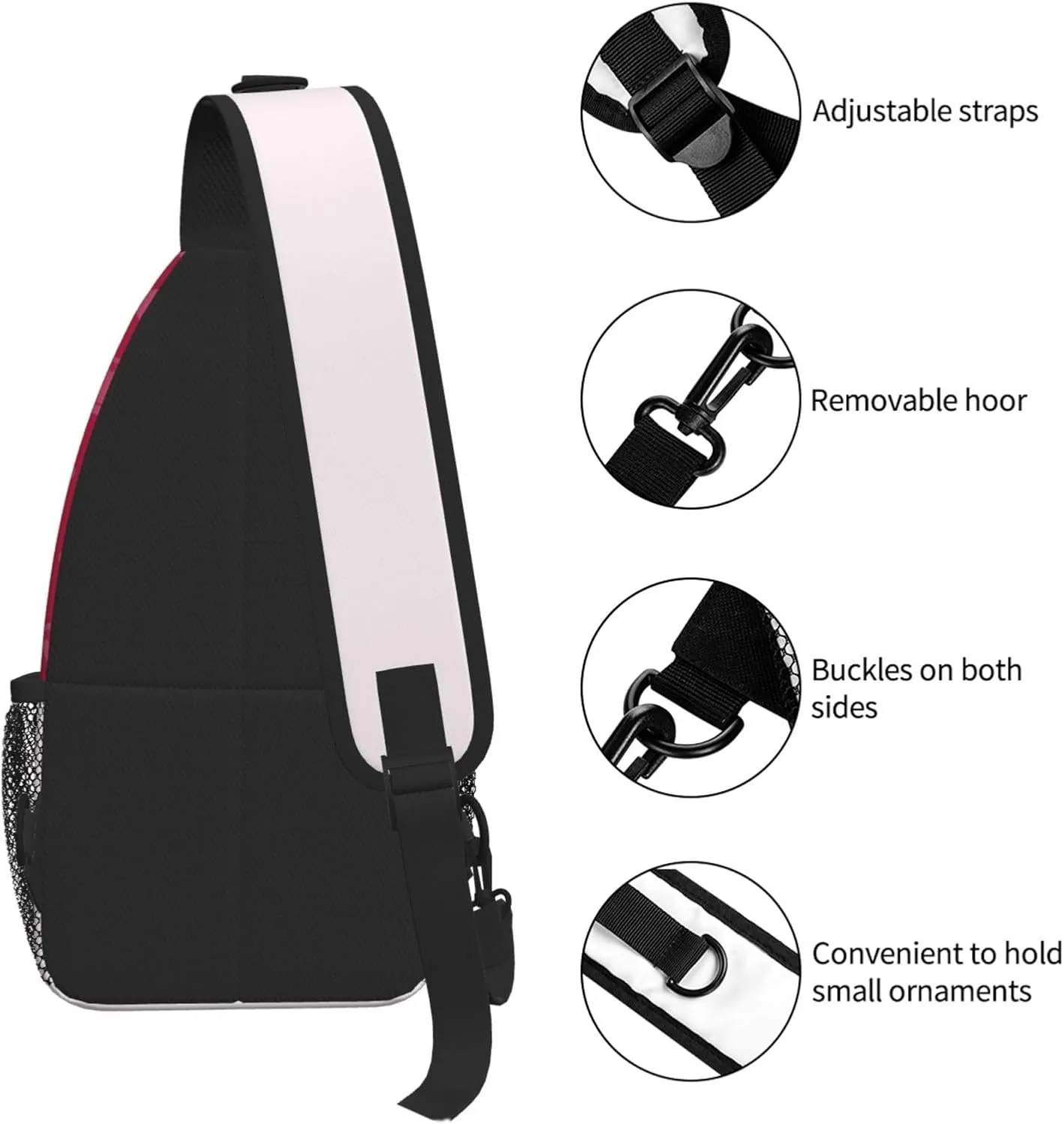 Custom Football Sling Bag Arizona Style Crossbody Bags Personalized Name And Number Shoulder Backpack Lightweight Chest Pack for Sports/Travel/Gifts