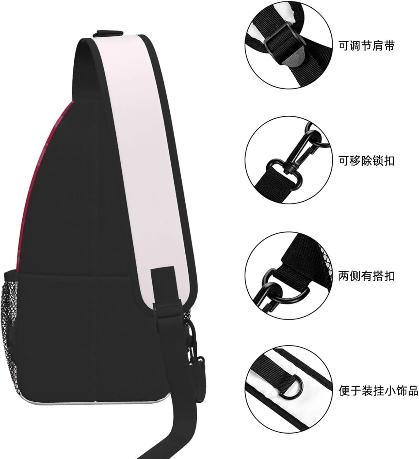 Custom Football Sling Bag Arizona Style Crossbody Bags Personalized Name And Number Shoulder Backpack Lightweight Chest Pack for Sports/Travel/Gifts