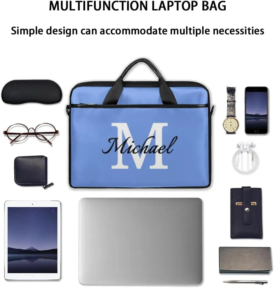 Custom Laptop Bag with Name Personalized Shoulder Bag Lightweight Computer Bag Messenger Bags with Handle