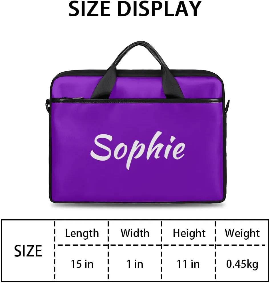 Custom Laptop Bag with Name Personalized Shoulder Bag Lightweight Computer Bag Messenger Bags with Handle
