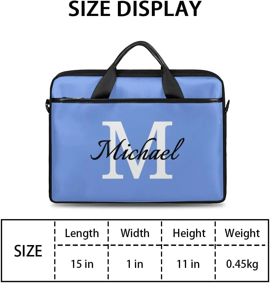 Custom Laptop Bag with Name Personalized Shoulder Bag Lightweight Computer Bag Messenger Bags with Handle
