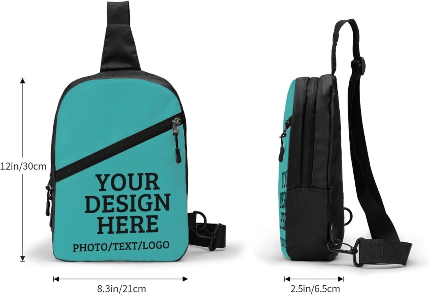 Custom Messenger Bag Design Your Own Text Logo Sling Shoulder Backpack For Men Women, Personalized Custom Messenger Bag Gift