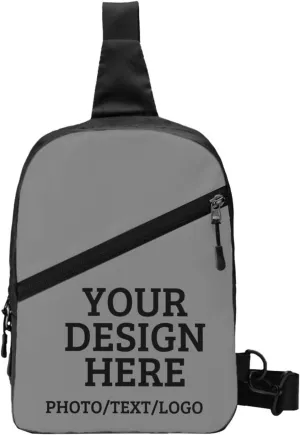 Custom Messenger Bag Design Your Own Text Logo Sling Shoulder Backpack For Men Women, Personalized Custom Messenger Bag Gift