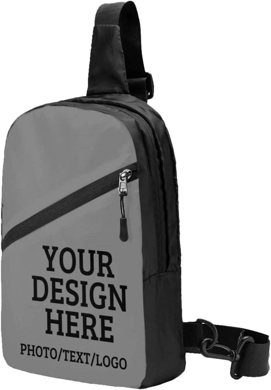 Custom Messenger Bag Design Your Own Text Logo Sling Shoulder Backpack For Men Women, Personalized Custom Messenger Bag Gift