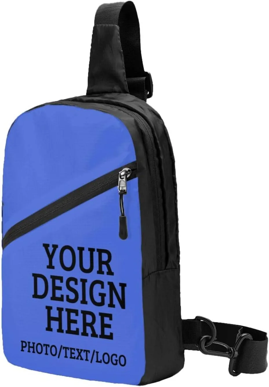 Custom Messenger Bag Design Your Own Text Logo Sling Shoulder Backpack For Men Women, Personalized Custom Messenger Bag Gift