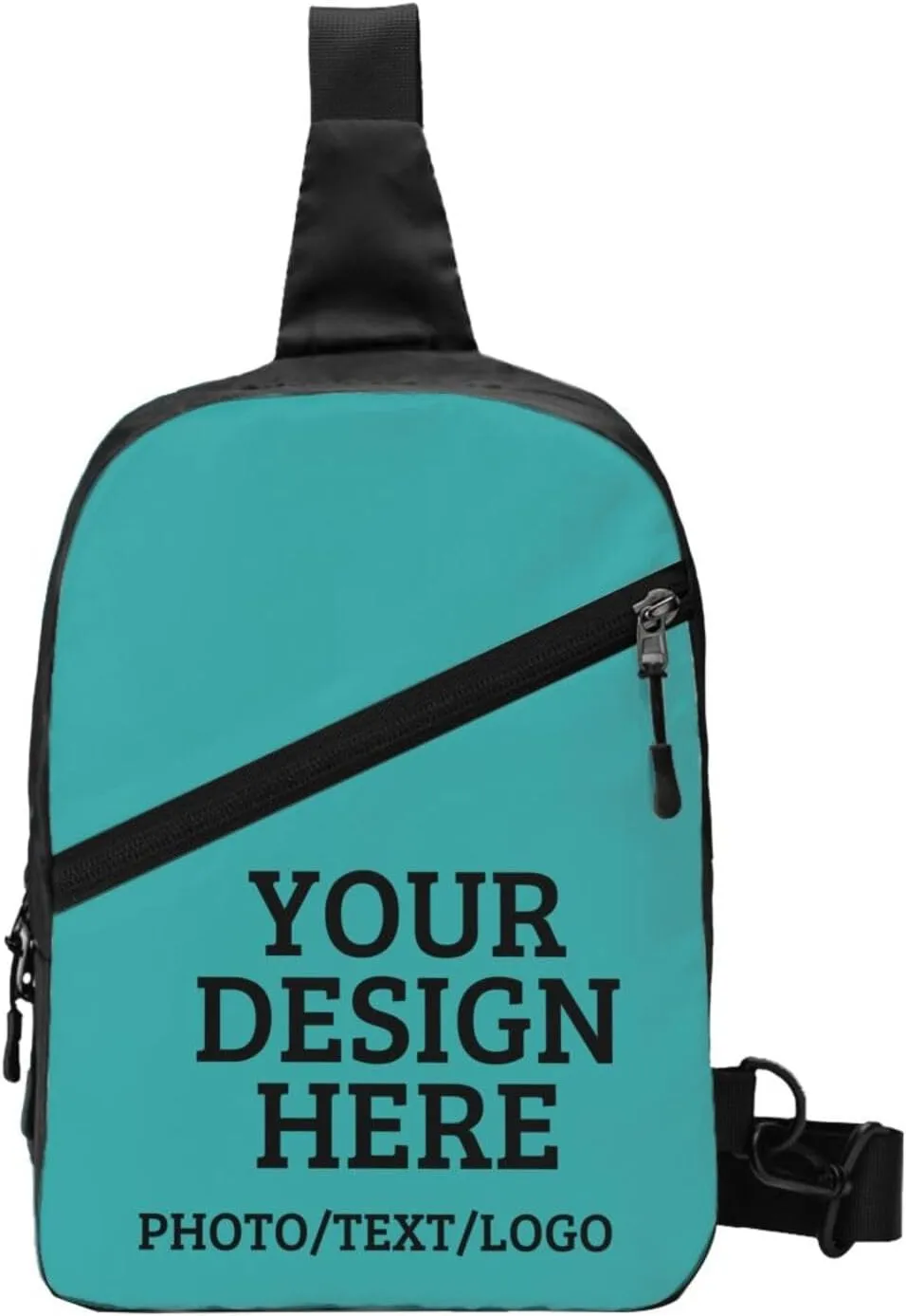 Custom Messenger Bag Design Your Own Text Logo Sling Shoulder Backpack For Men Women, Personalized Custom Messenger Bag Gift