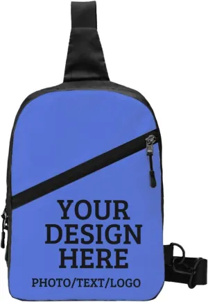 Custom Messenger Bag Design Your Own Text Logo Sling Shoulder Backpack For Men Women, Personalized Custom Messenger Bag Gift