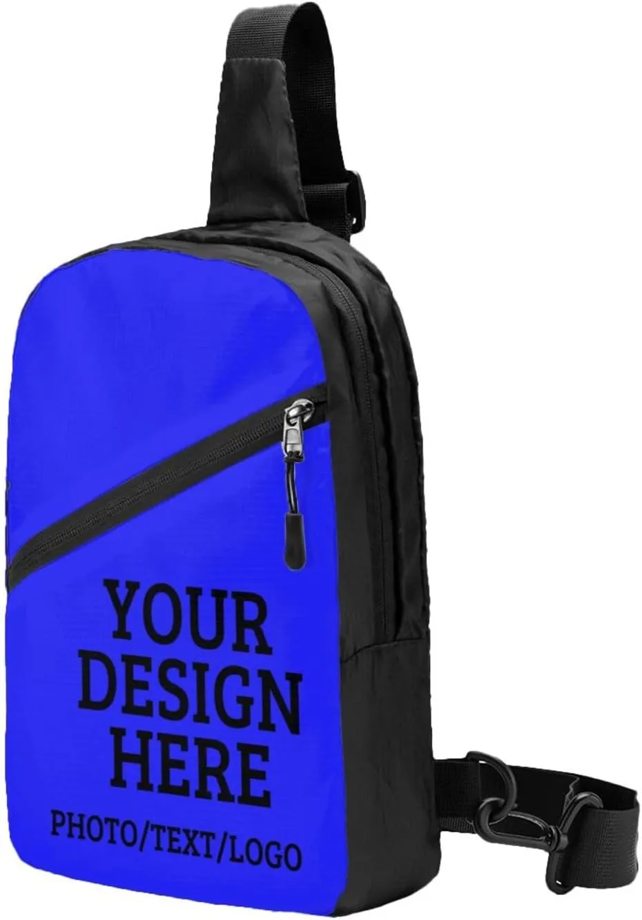 Custom Messenger Bag Design Your Own Text Logo Sling Shoulder Backpack For Men Women, Personalized Custom Messenger Bag Gift
