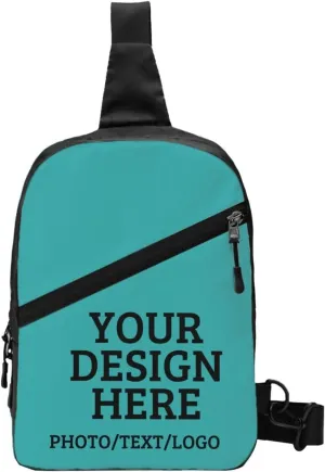Custom Messenger Bag Design Your Own Text Logo Sling Shoulder Backpack For Men Women, Personalized Custom Messenger Bag Gift
