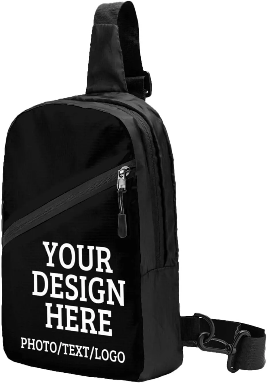 Custom Messenger Bag Design Your Own Text Logo Sling Shoulder Backpack For Men Women, Personalized Custom Messenger Bag Gift
